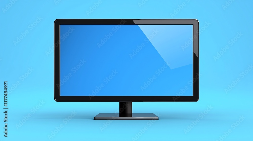 Leinwandbilder Basic tech skills tutorial displayed on a computer monitor Stock Photo with side copy space
