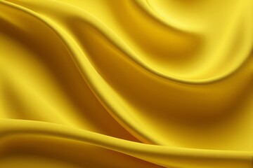 a close up of a yellow silk fabric with a smooth wave