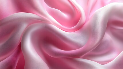 Obraz premium Pink silk fabric, soft folds, texture, background, design.