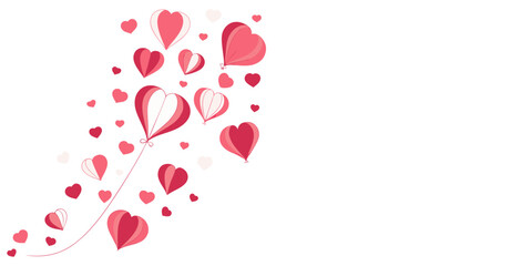 red heart made of petals