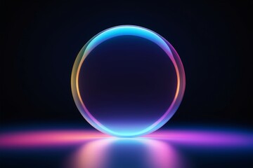 Obraz premium a close up of a glowing object on a black surface