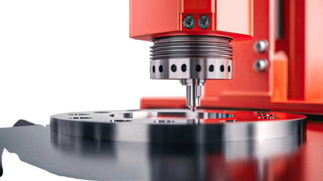 Precision Machining Process Metal Part Fabrication Using Industrial Robot Arm
