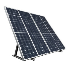 solar panel array positioned at an angle. designed to capture sunlight for energy conversion its sleek design emphasizes modern technology and sustainability. making it suitable for renewable energy a