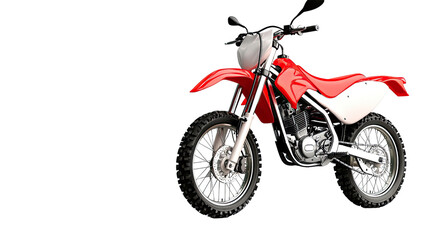 Red Dirt Bike, Off-Road Motorcycle, Powerful Engine, Rugged Terrain Vehicle