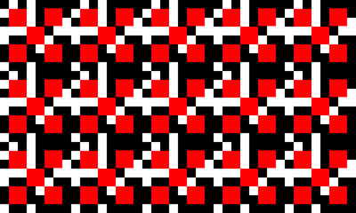 Fototapeta premium geometric pattern Artwork Red, white and Black