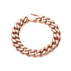 Obraz premium Rose Gold Curb Chain Bracelet Jewelry Fashion Accessory