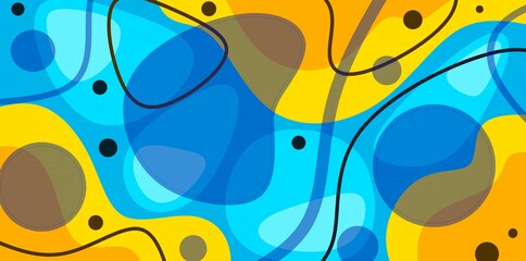 abstract overlapping fluid shapes background