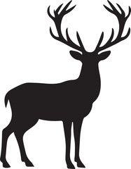 Deer silhouette vector EPS