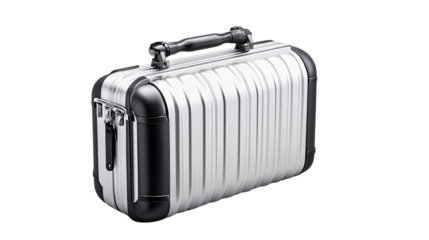 Sleek Silver Aluminum Carry-On Suitcase for Travel