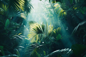 Obraz premium tropical forest in the morning