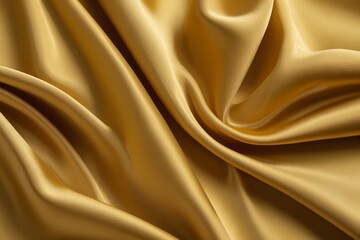 Fototapeta premium a close up of a yellow silk fabric with a very smooth surface