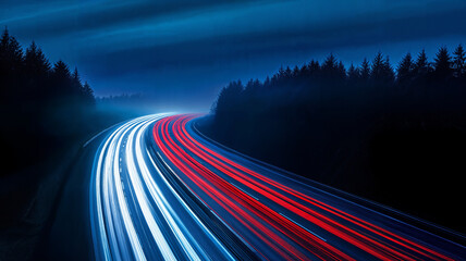 traffic on the road motion blur