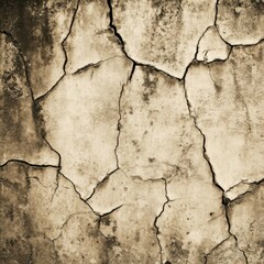 Obraz premium Arid Landscape: Cracked Earth Texture in Sepia Tones