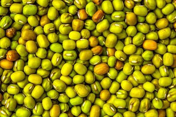 Background of green mung beans.