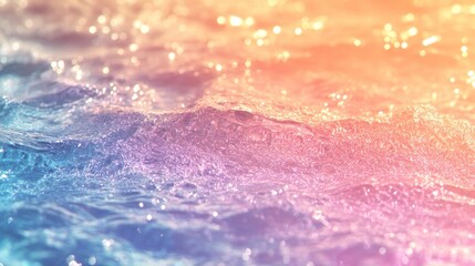 Fototapeta premium The minimalist pearl pastel bg with abstract. Foil holographic wallpaper with soft tints of sk