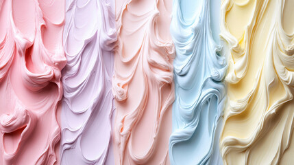 Colorful creamy texture for beauty and design