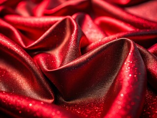 Luxurious Deep Red Background Texture - Rich Scarlet Shimmering Surface