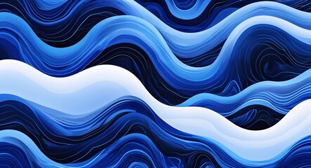 Obraz premium Organic wave pattern background in blue pattern background