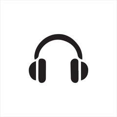 headphones icon on white background