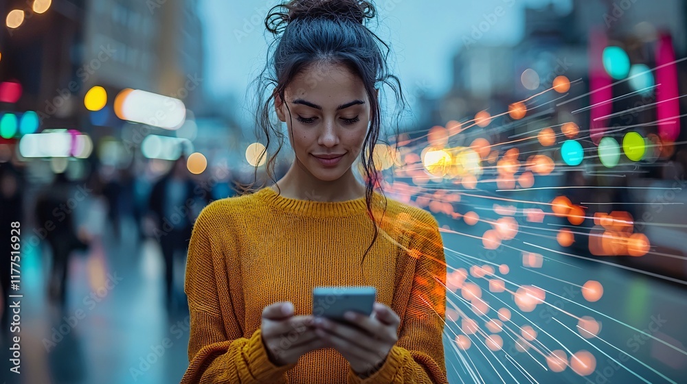 Poster Online security basics highlighted by the dangers of sharing sensitive data online Stock Photo with side copy space