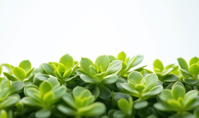 Succulent plants, close-up, nature, white background,  for  poster