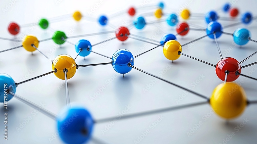 Leinwandbilder Intro to programming visualized with interactive diagrams for data structures Stock Photo with side copy space