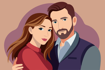 Couple portrait in a classic artistic style