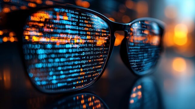 Tech troubleshooting highlighted with a developer debugging a program using error logs Stock Photo with side copy space