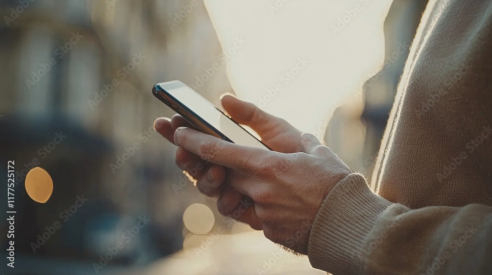 Aufkleber Tech troubleshooting shown with a mobile user resetting factory settings to fix persistent issues Stock Photo with side copy space