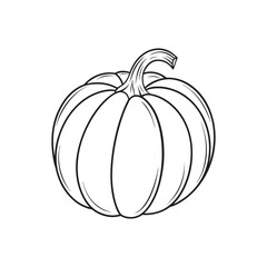 pumpkin outline vector illustration