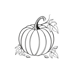 pumpkin outline vector illustration