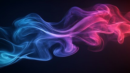 Fototapeta premium Colorful smoke swirls, abstract background, design element.