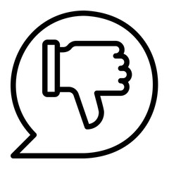 bad feedback line icon