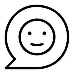 happy line icon