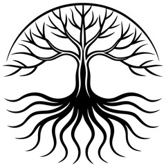Harmony in Roots Peaceful Vector Design