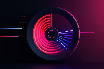 3D business graph with organized bars and information blocks. Abstract infographic element. Business growth and development to success concepts