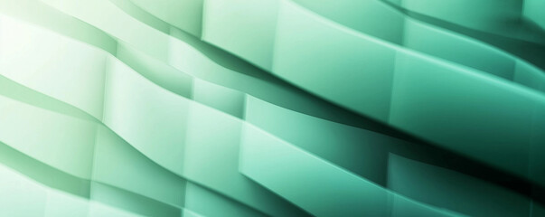 Obraz premium Abstract green wavy shapes creating modern background design