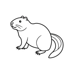 beaver line art.eps