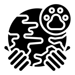 Endangered species badge. This is a vector single icon with a solid style. It is suitable for any purpose, such as website design, mobile app design, logo design, etc.