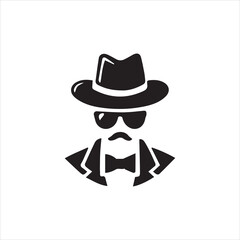 silhouette of cowboy with hat