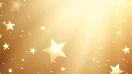 Fototapeta premium Golden Starry Night: A Celestial Celebration of Light and Sparkle