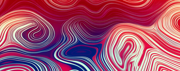 Fototapeta premium Colorful wavy lines creating abstract swirling pattern