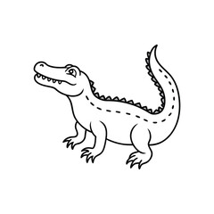 crocodile line art.eps