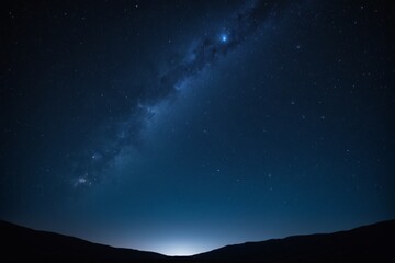 Fototapeta premium starry sky with a bright star in the middle of the night