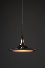 Elegant Modern Pendant Lamp Design: Sleek Chrome Finish and Diffused Warm Light Fixture for Contemporary Interiors