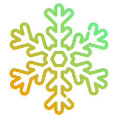 Snowflake. This is a vector single icon with a dashed line gradient style. It is suitable for any purpose, such as website design, mobile app design, logo design, etc.