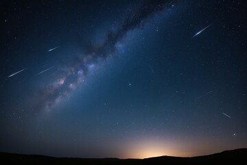 Fototapeta premium arafed view of a night sky with a few stars and a milky