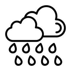 Heavy Drizzle Vector Icon Design