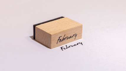 筆記体 2月 スタンプ