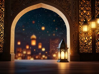 mosque in the night